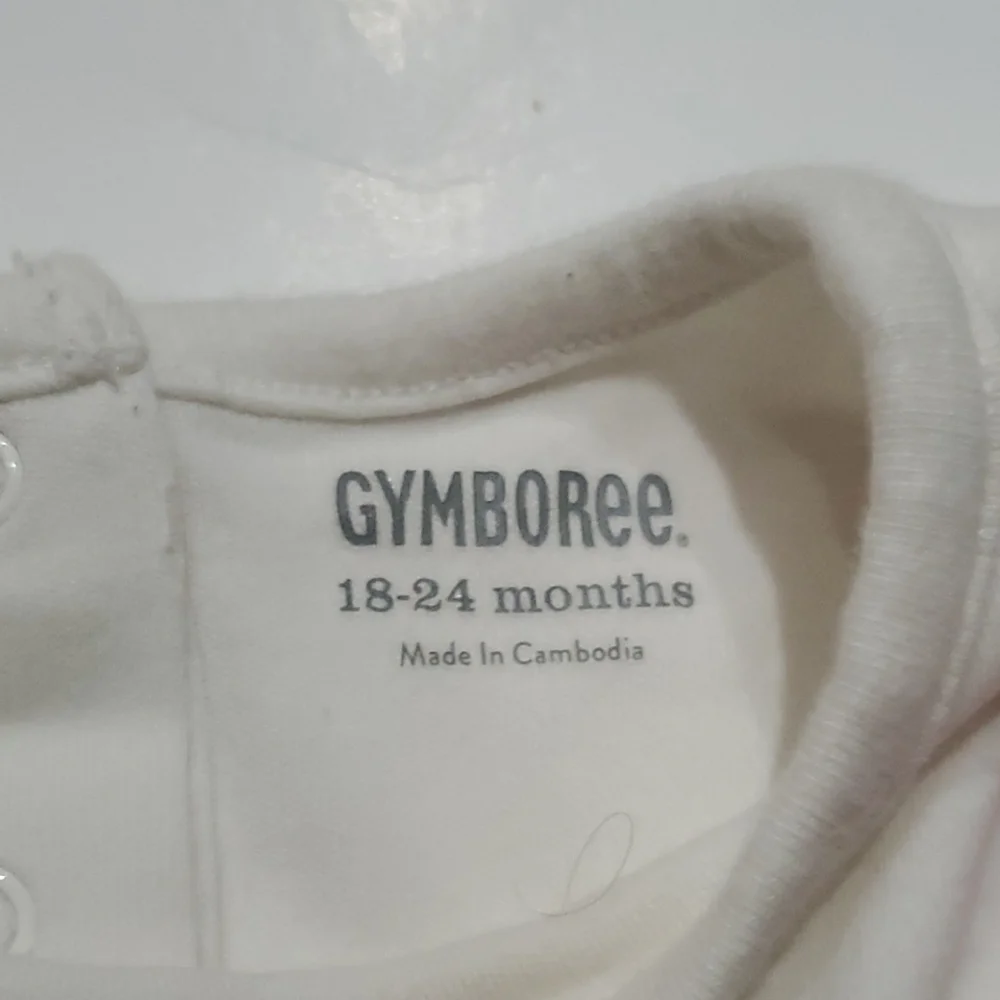 Gymboree Cream Ruffle Red Bow LongSleeve-18-24M